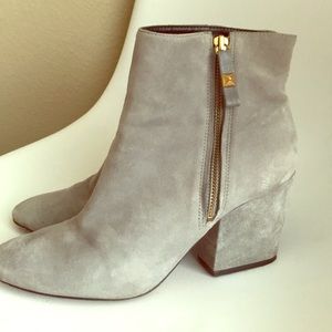 Kate spade heeled ankle boots grey suede